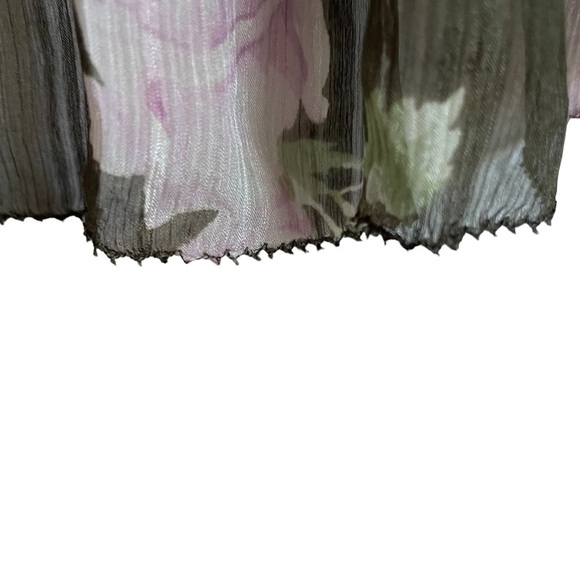 Ulla Johnson Azalea Floral Blouse Designer Ruffled Sheer Flowing 100% Silk - Picture 11 of 16